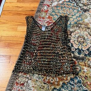 Vintage 90s beaded RAVE tank